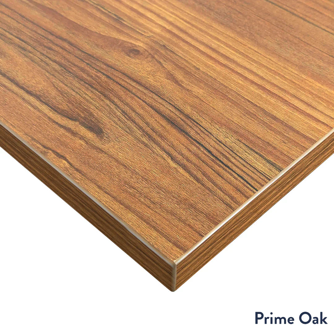 Desky Dual Mini Sit Stand Desk 1000x600 Prime Oak Desktop and Matte Black Frame - Image 2
