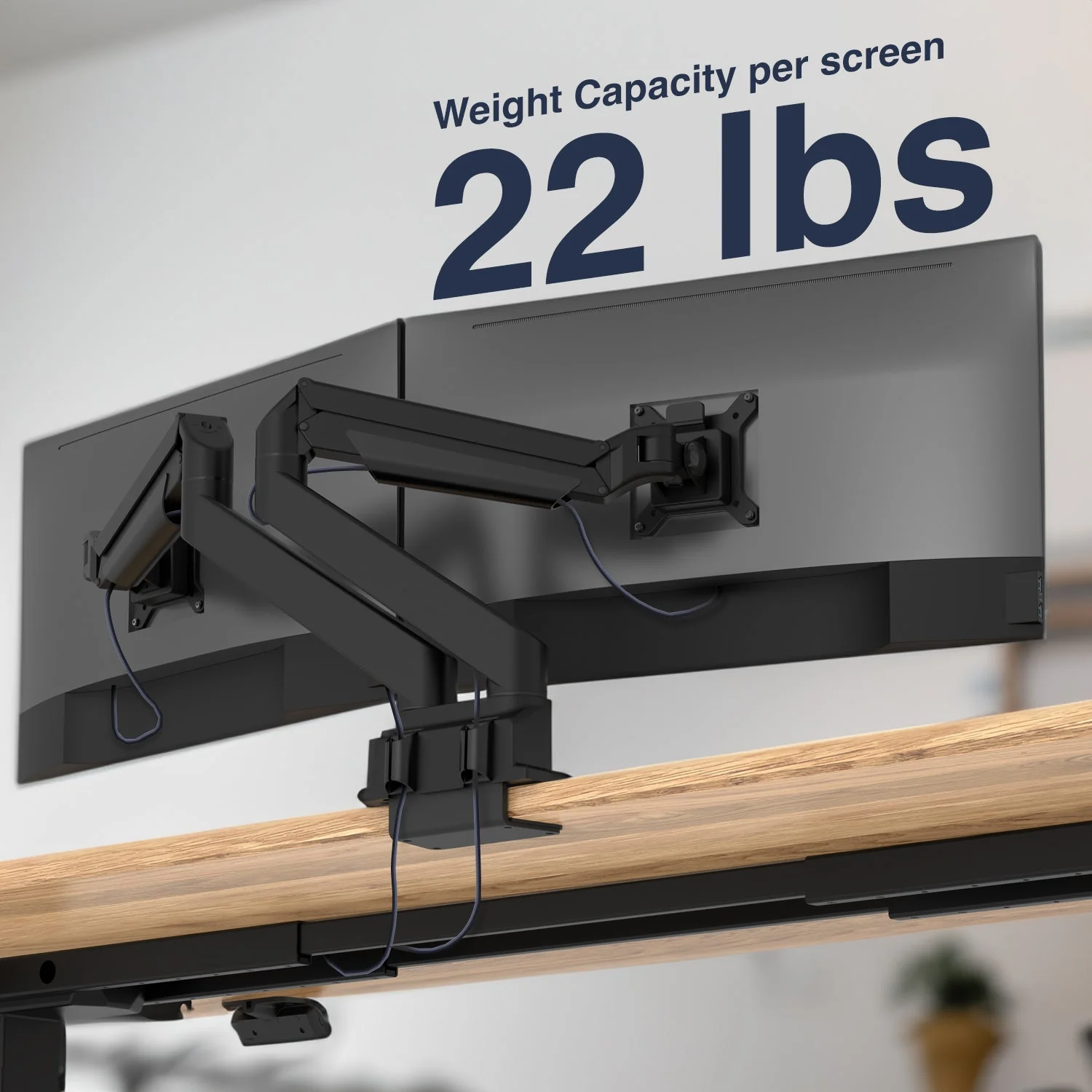 Desky Dual Monitor Arm - Silver - Image 4