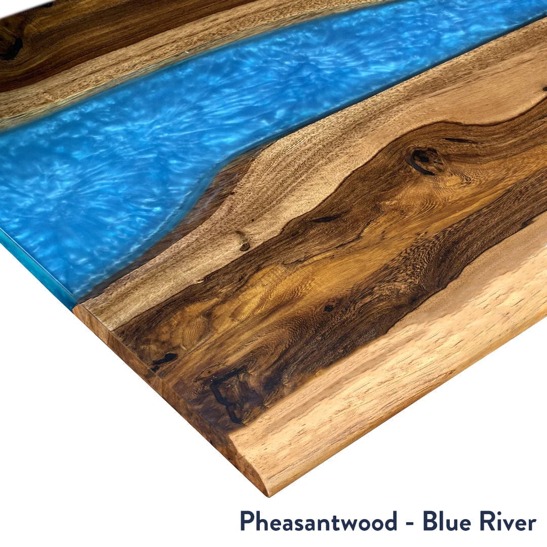 Desky Dual Resin Hardwood Sit Stand Desk 200cm Natural Walnut Emerald River Desktop and White Frame - Image 4