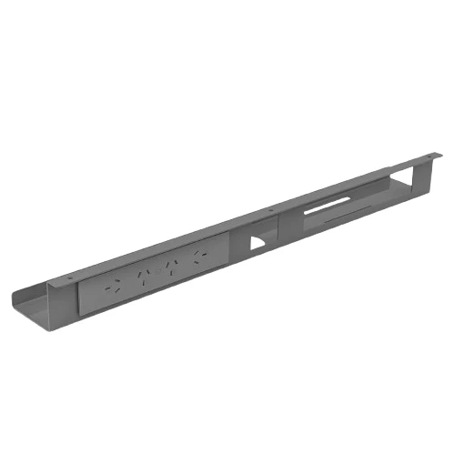 Desky Mini Cable and Power Tray 4-Plug (Grey)