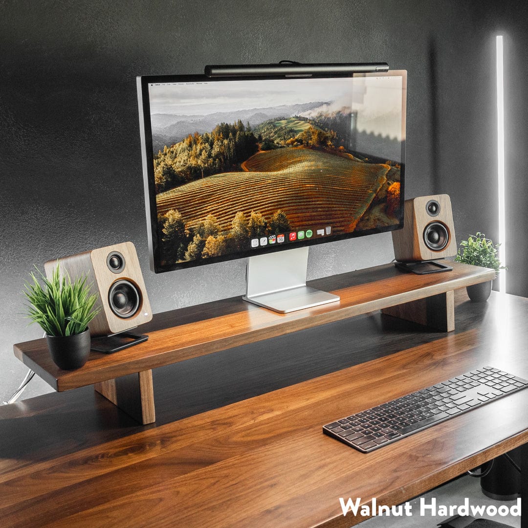 Desky Minimal Monitor Stand - Black Melamine - Image 2