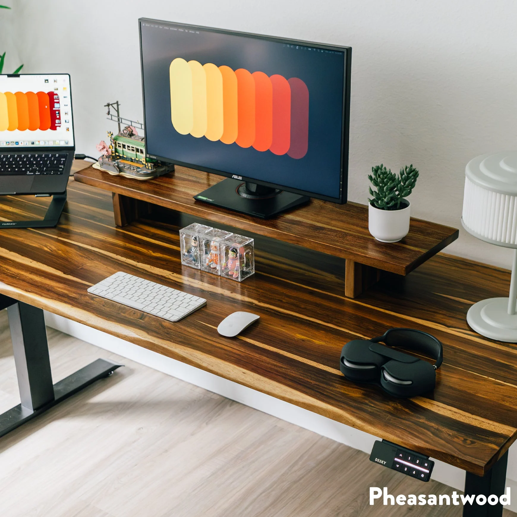 Desky Minimal Monitor Stand - Black Melamine - Image 6