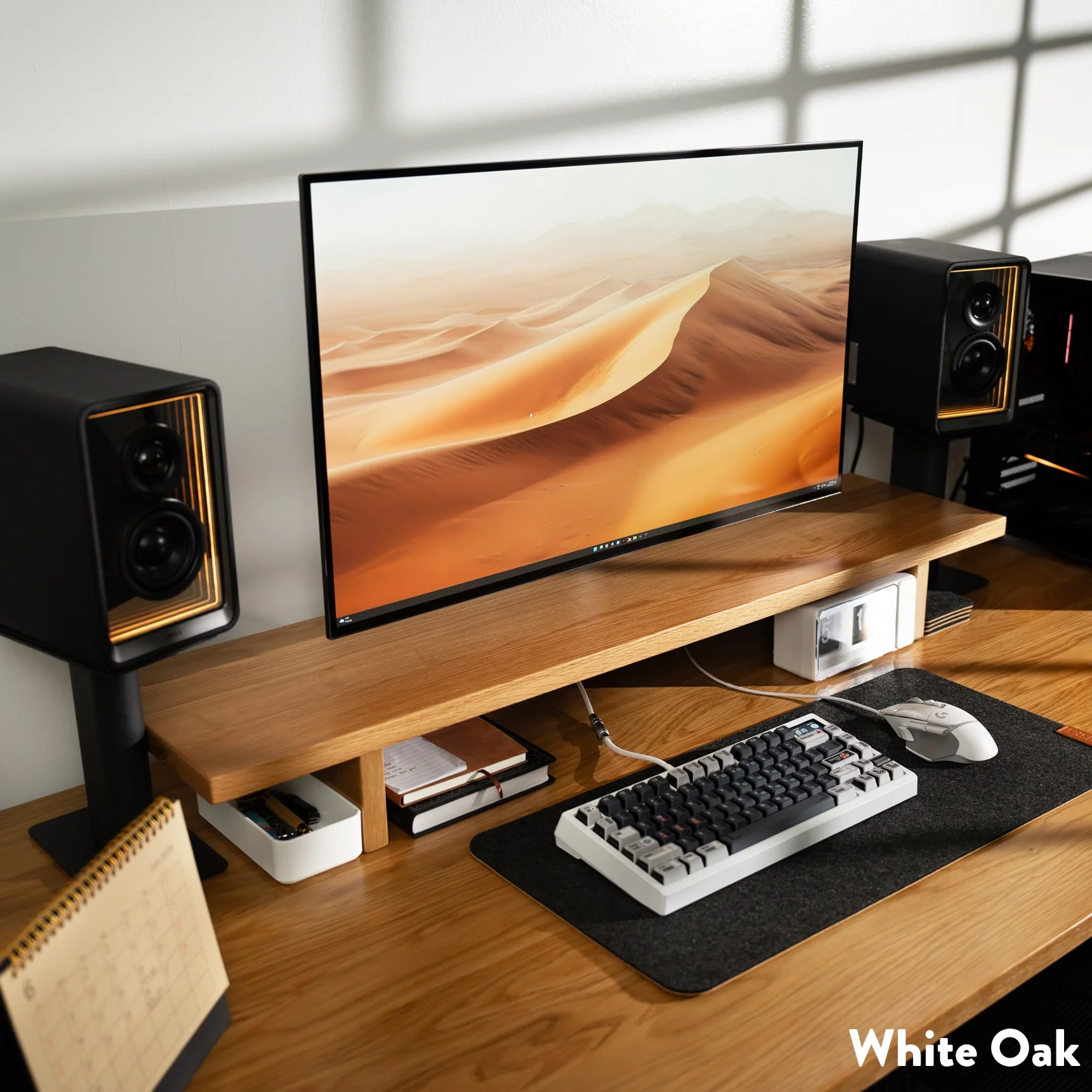 Desky Minimal Monitor Stand - Prime Oak Melamine - Image 3