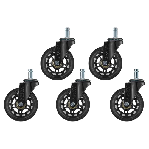 Desky Office Chair Caster Wheels - Black