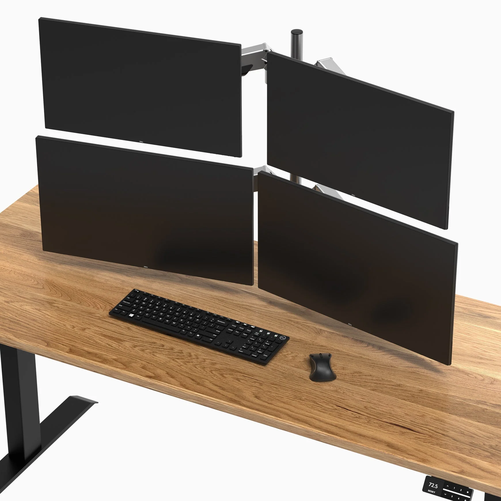 Desky Quad Monitor Arm - Black - Image 3