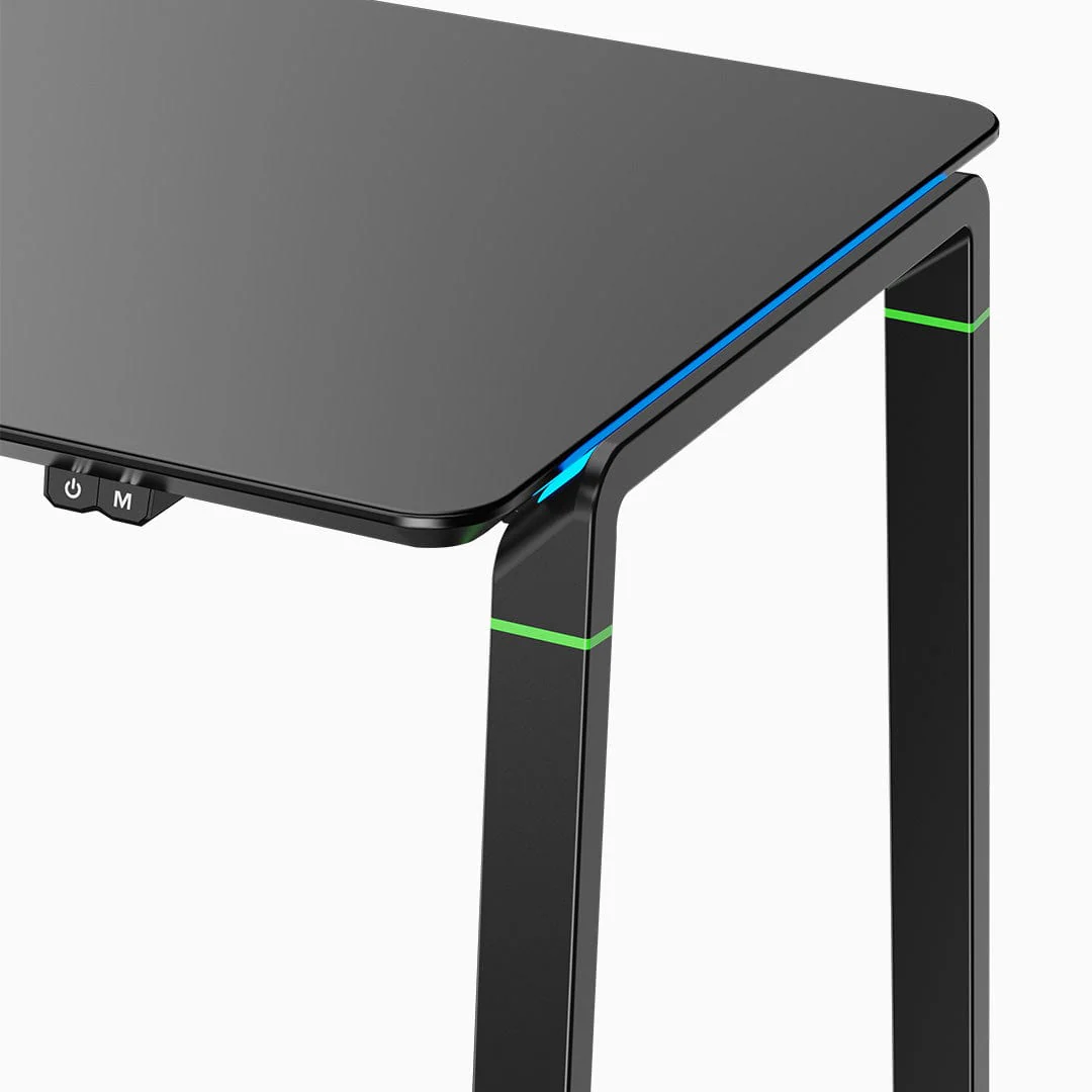 Desky RGB LED Gaming Desk - Cable Tray + 4 Powerpoints - Image 4