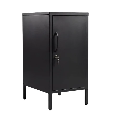 Desky Sidekick Metal Locker Cabinet - Black / Right Opening