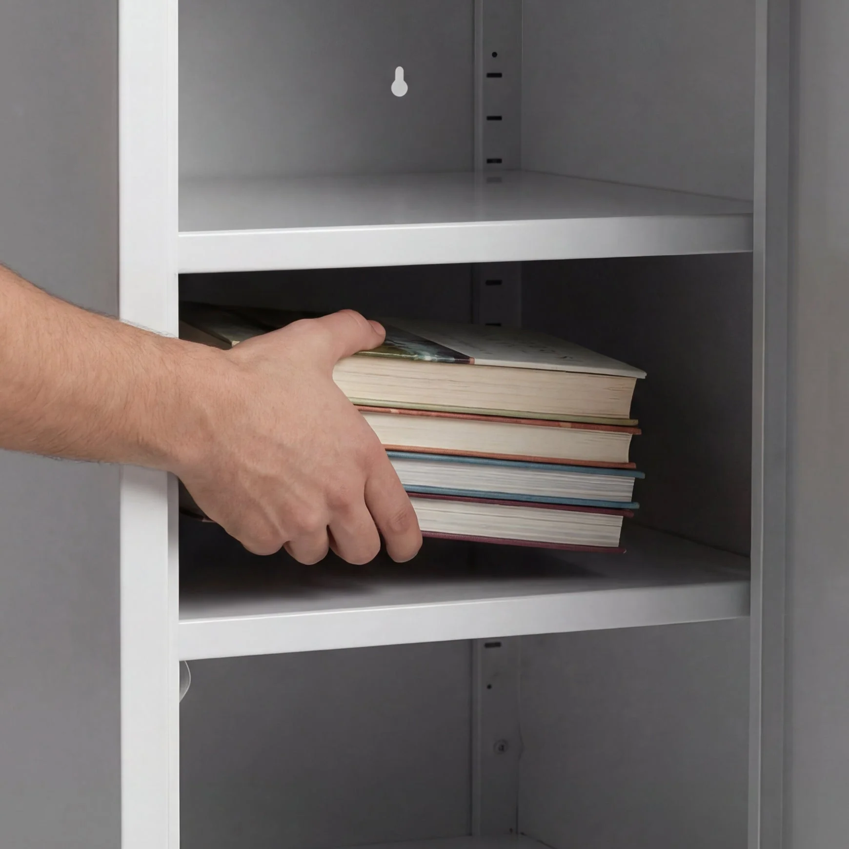 Desky Sidekick Metal Locker Cabinet - Wheat / Right Opening - Image 3