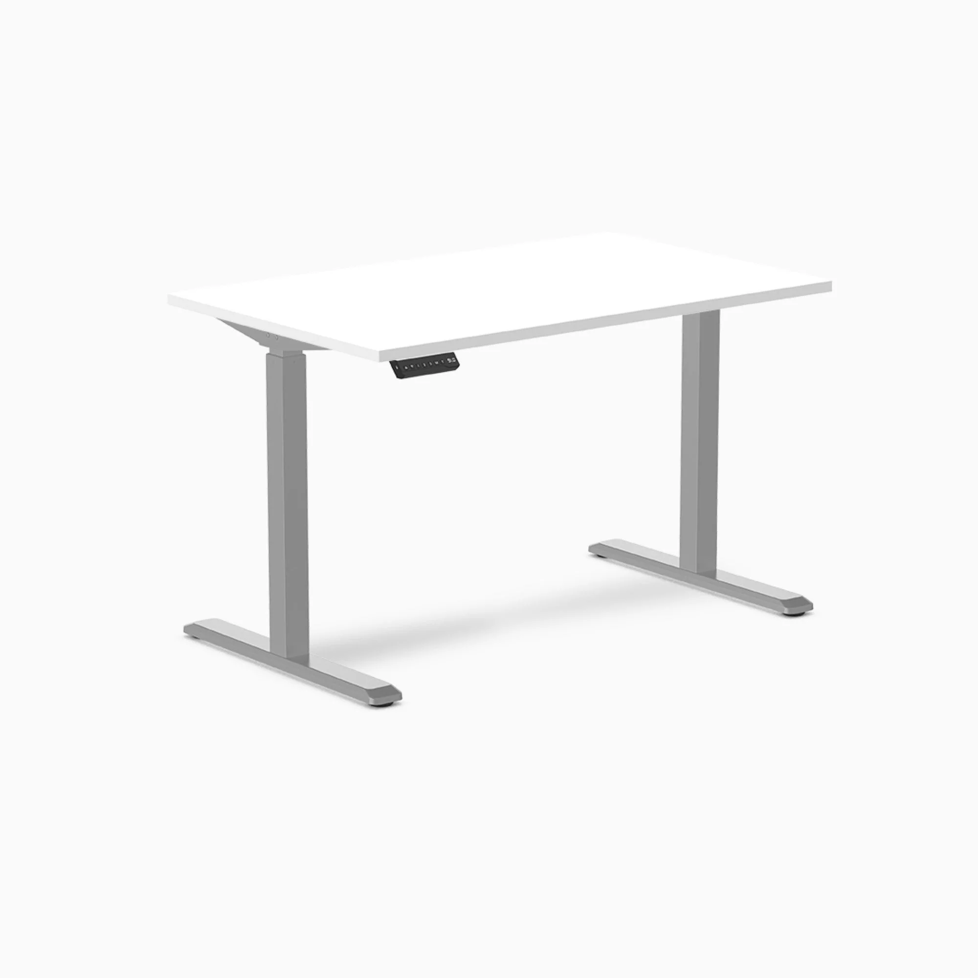 Desky Single Sit Stand Desk 1200x750mm (White/Grey)
