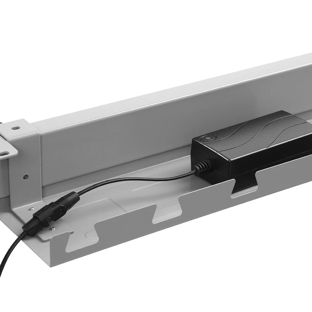 Desky Single Sit Stand Desk 1200x750mm (White/Grey) - Image 3