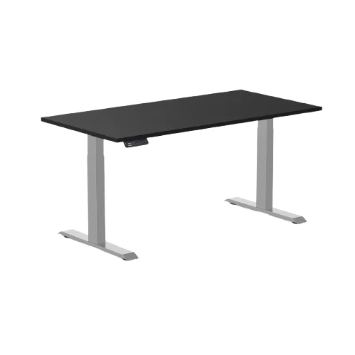 Desky Single Sit Stand Desk 1500x750mm (Black/Grey)