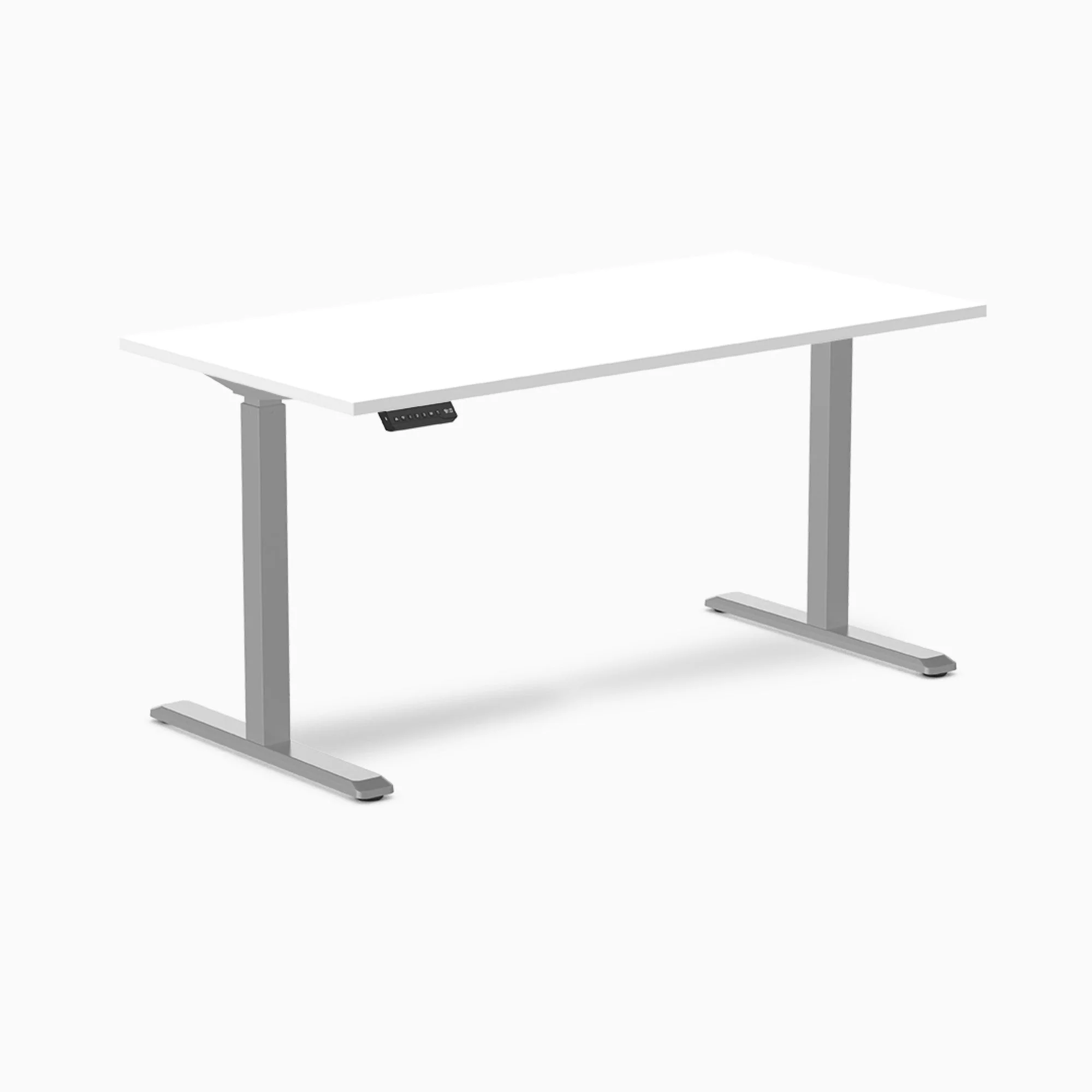 Desky Single Sit Stand Desk 1500x750mm (White/Grey)