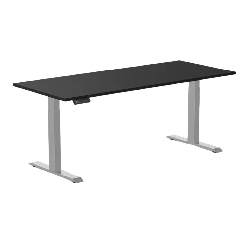 Desky Single Sit Stand Desk 1800x750mm (Black/Grey)