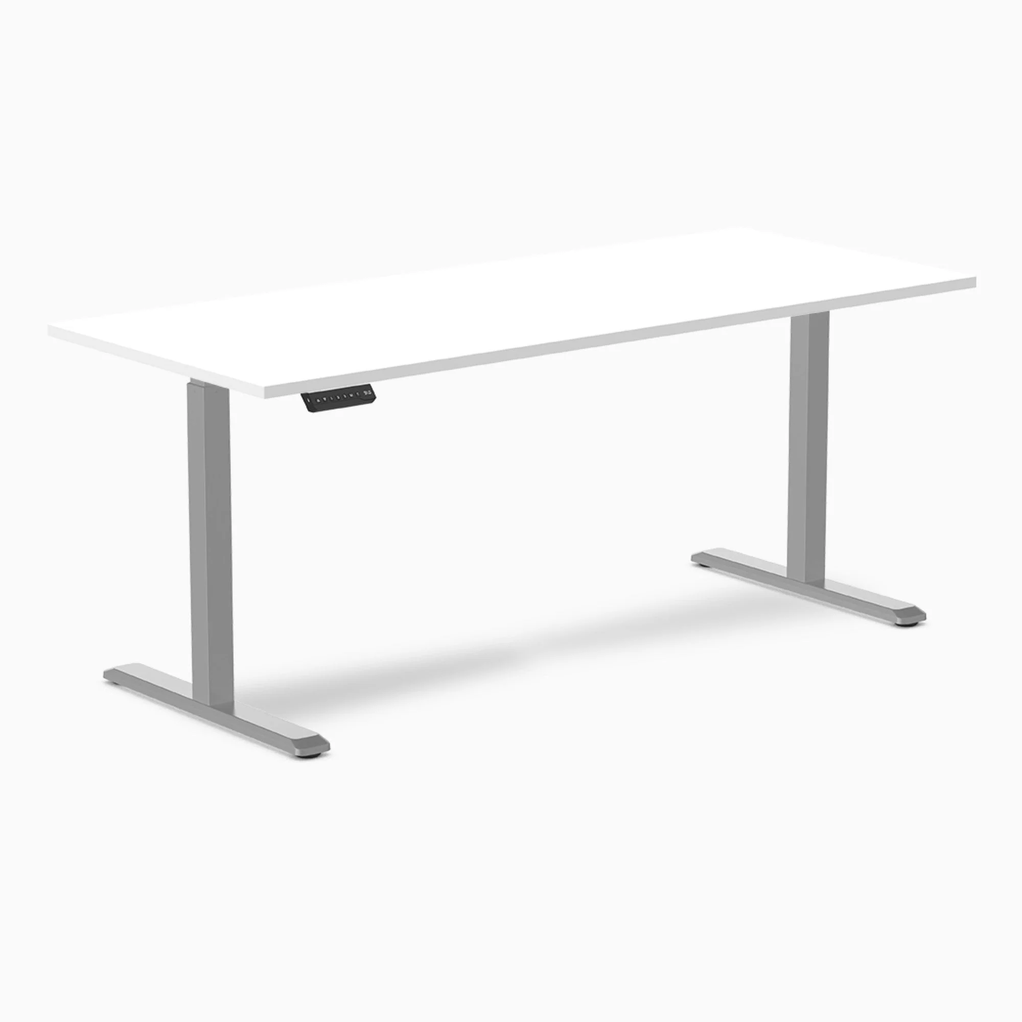 Desky Single Sit Stand Desk 1800x750mm (White/Grey)