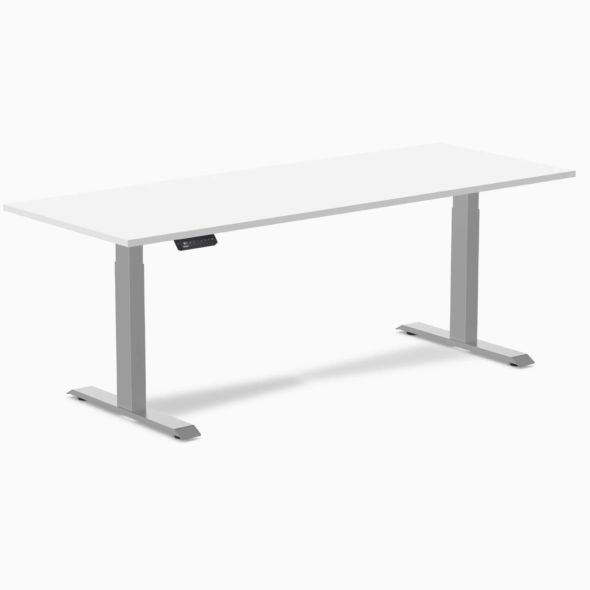 Desky Single Sit Stand Desk 2000x750mm (White/Grey)