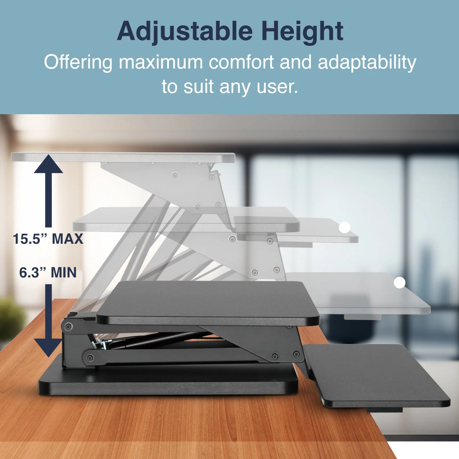 Desky Zero Standing Desk Converter - Image 2