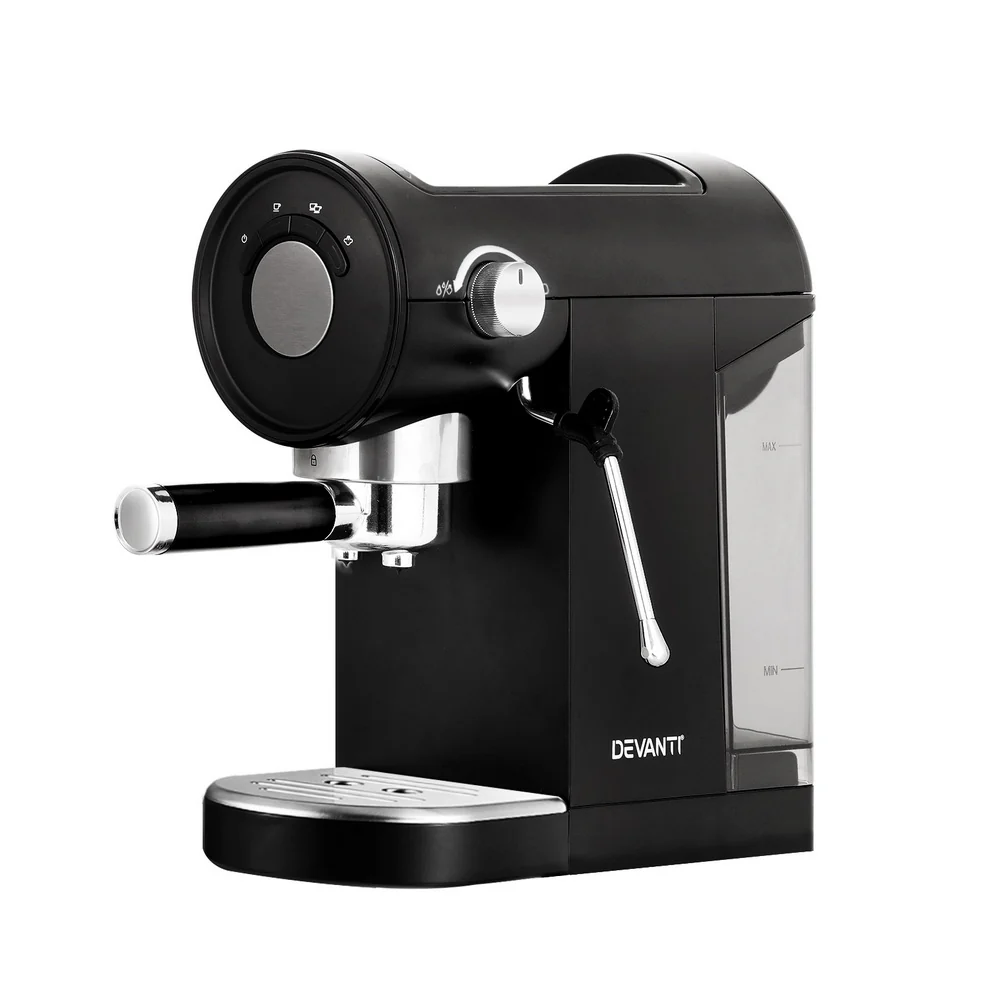 Devanti 20 Bar Coffee Machine Espresso Cafe Maker (Black)