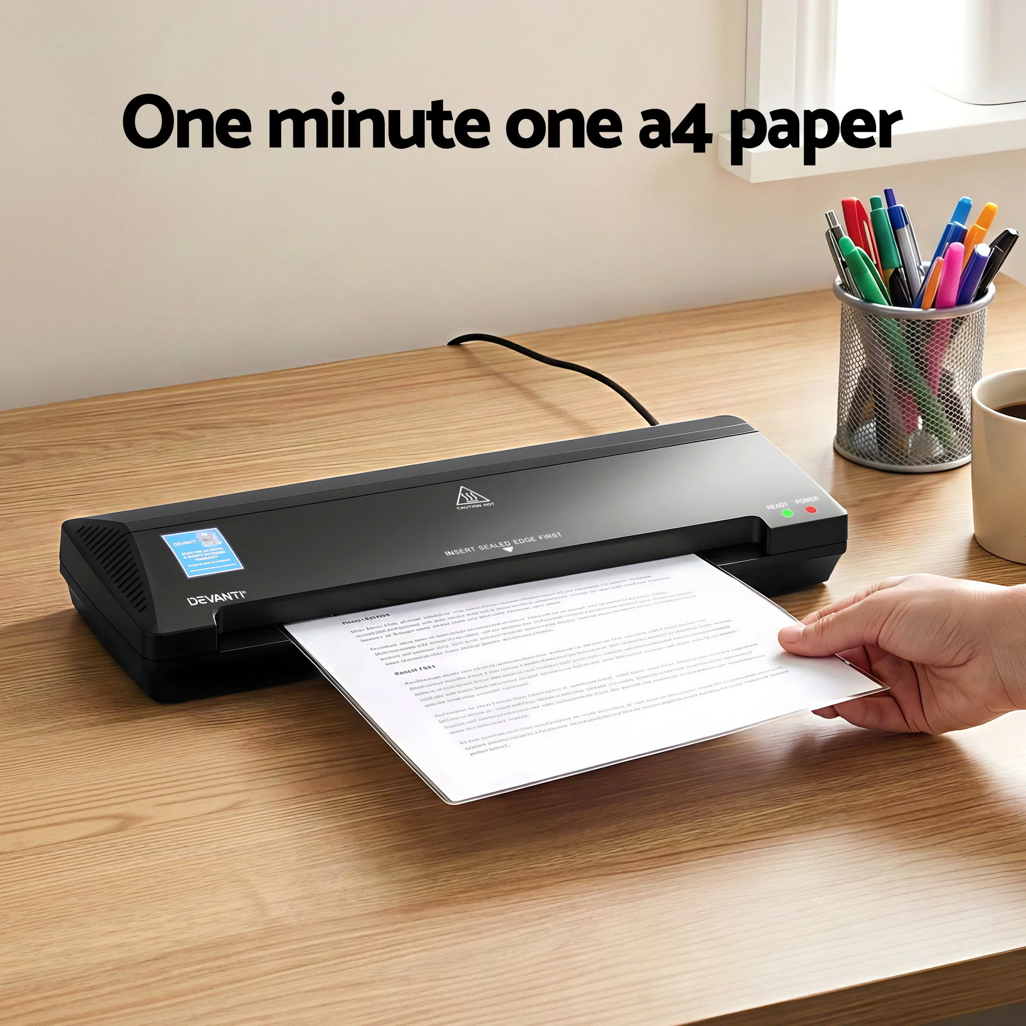 Devanti A3 Laminator Machine for Document Photo Card Handmade A3 A4 A5 A6 Black - Image 7