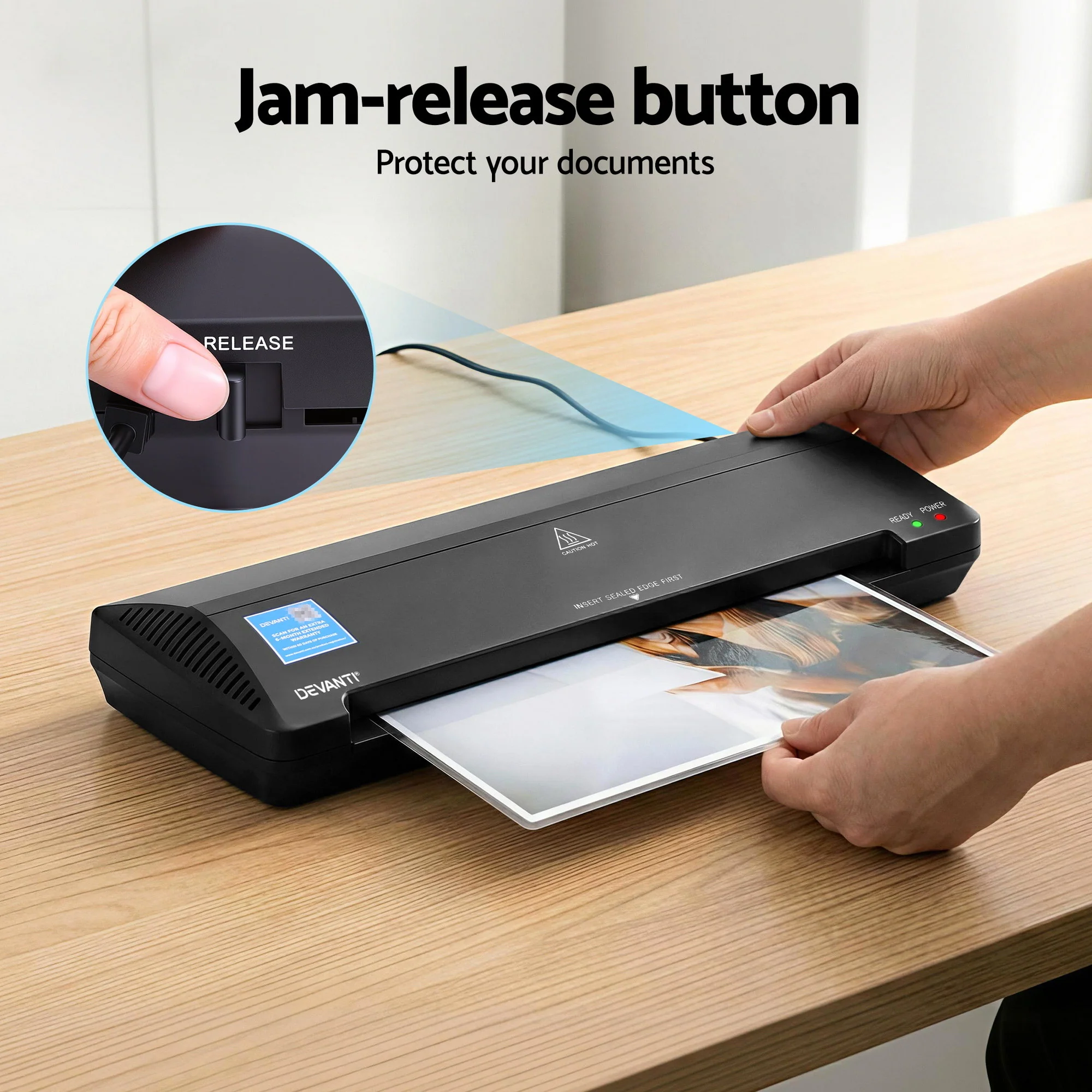Devanti A3 Laminator Machine for Document Photo Card Handmade A3 A4 A5 A6 Black - Image 8