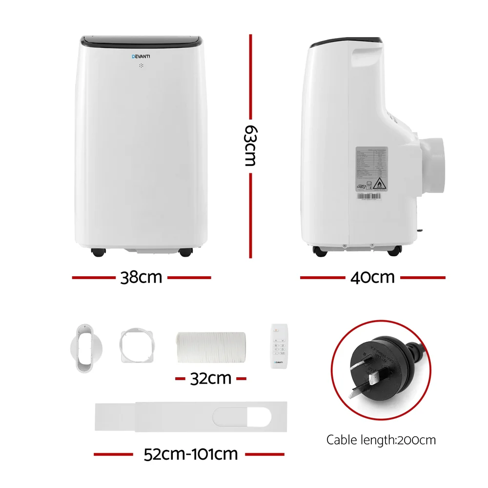 Devanti Portable Air Conditioner WiFi 7000BTU - Image 3