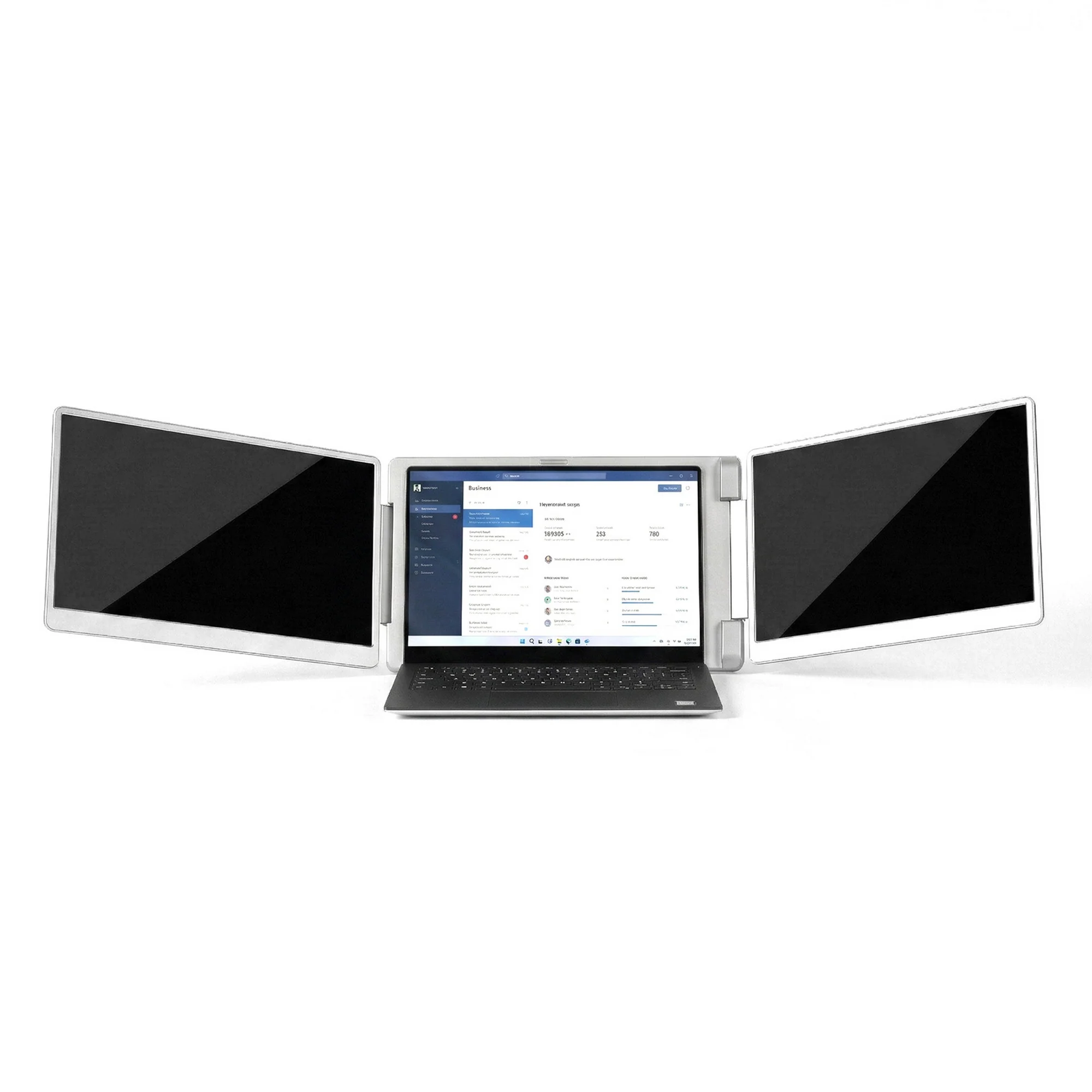 Devanti Triple Portable Monitor Laptop Screen Extender 15.6" Dual Display FHD IPS - Image 4