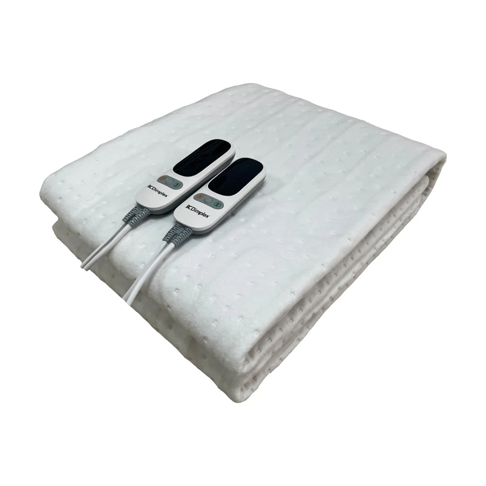 Dimplex Multi-Zone King Size Bed Fitted Electric Blanket Washable (White)