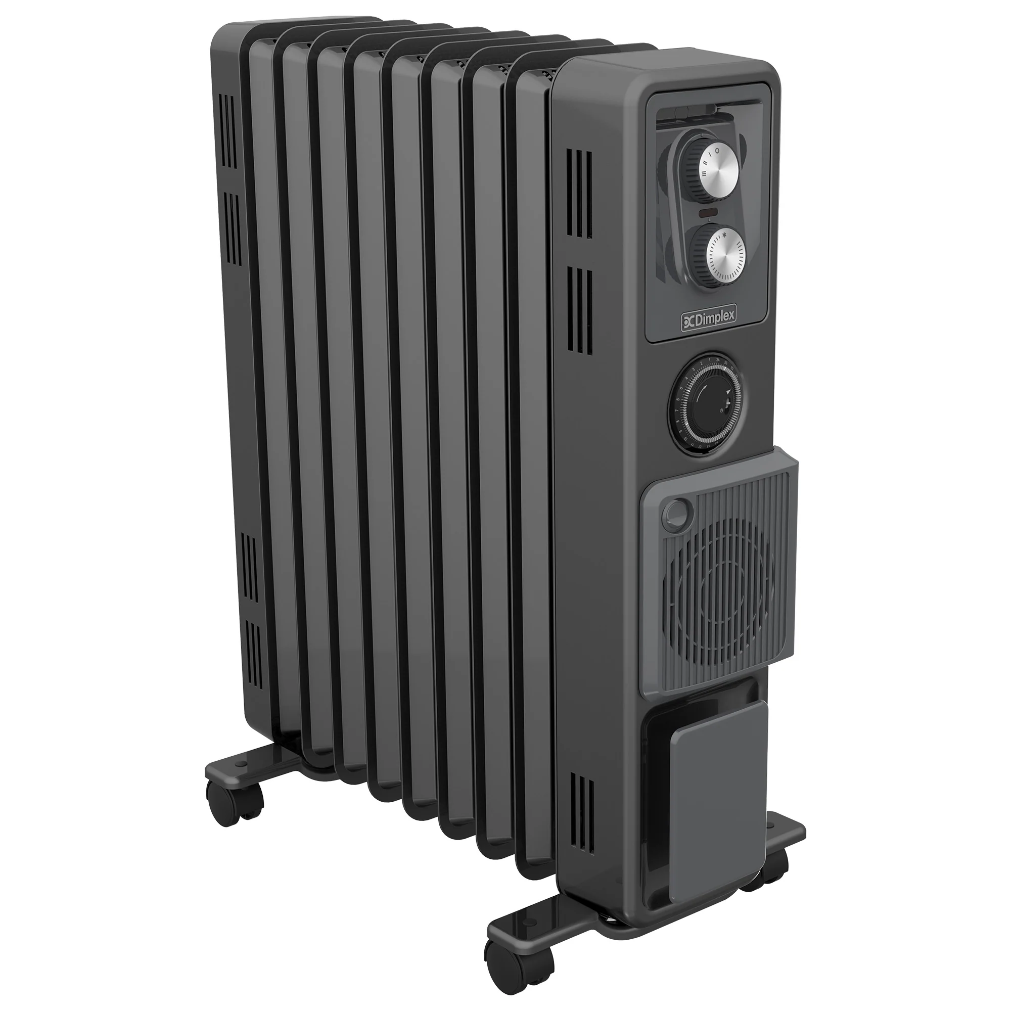 Dimplex Oil Free 2.4kW Column Heater with Turbo Fan and Timer (Black)