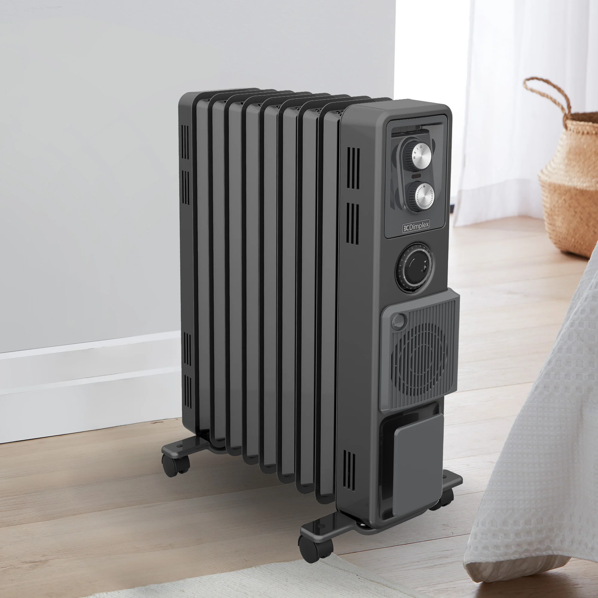 Dimplex Oil Free 2.4kW Column Heater with Turbo Fan and Timer (Black) - Image 7