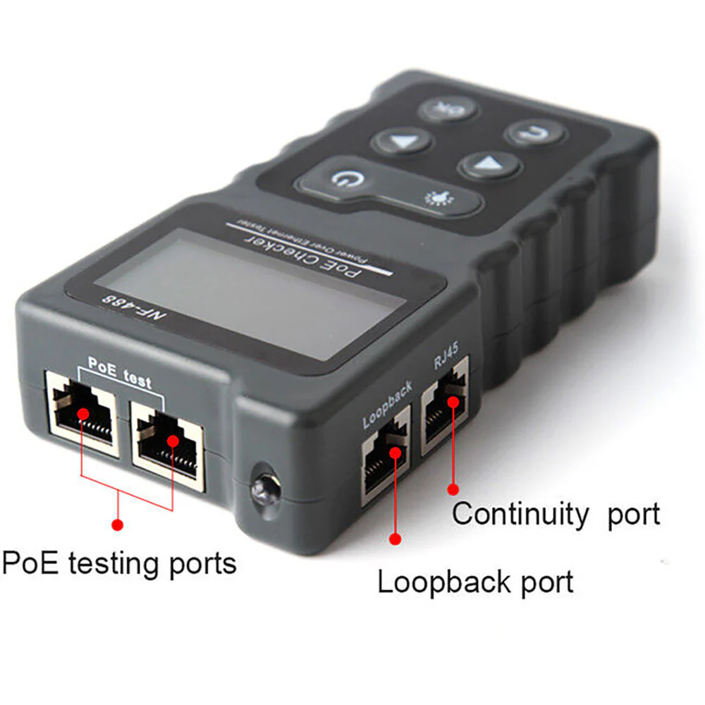 Doss NF488 3-in-1 PoE Power Tester Portable For LAN Network Cable Black - Image 2