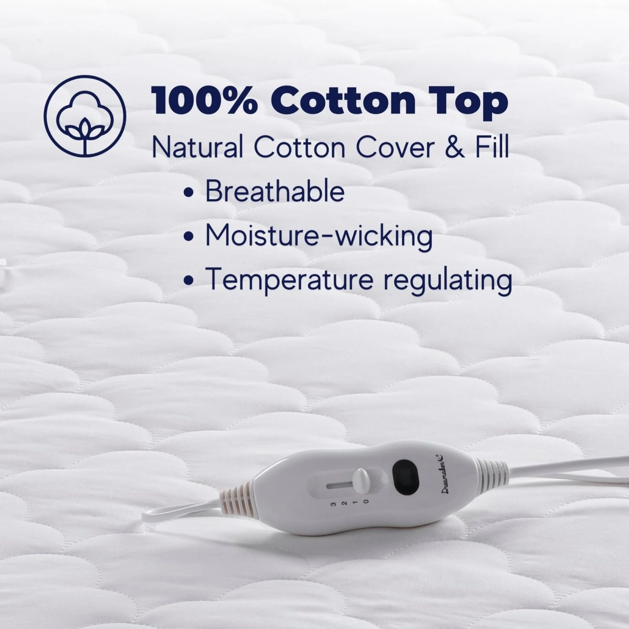 Dreamaker 100% Cotton Quilted Electric Blanket [Queen] - Image 4