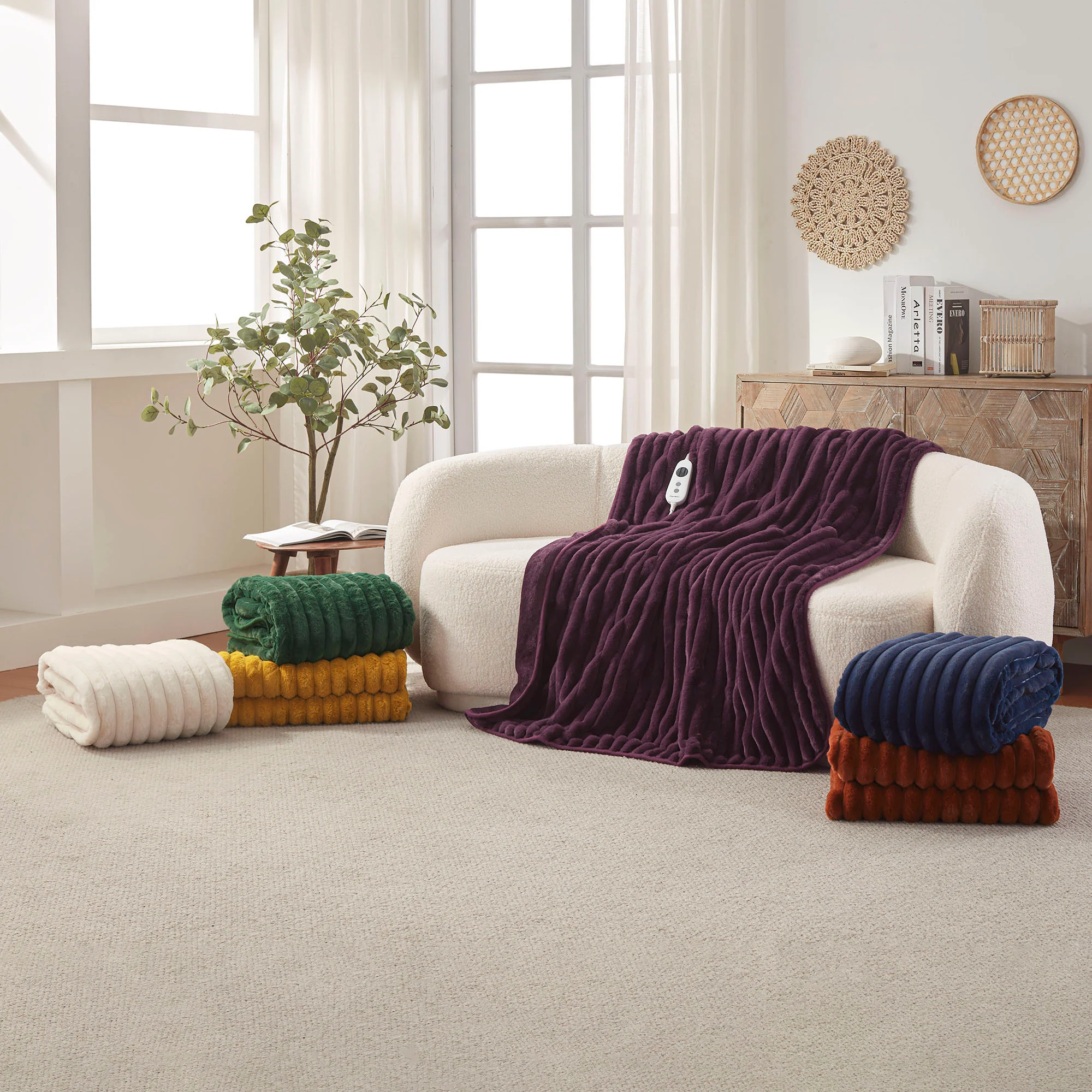 Dreamaker Heated Throw 180×200 (Rust) - Image 9