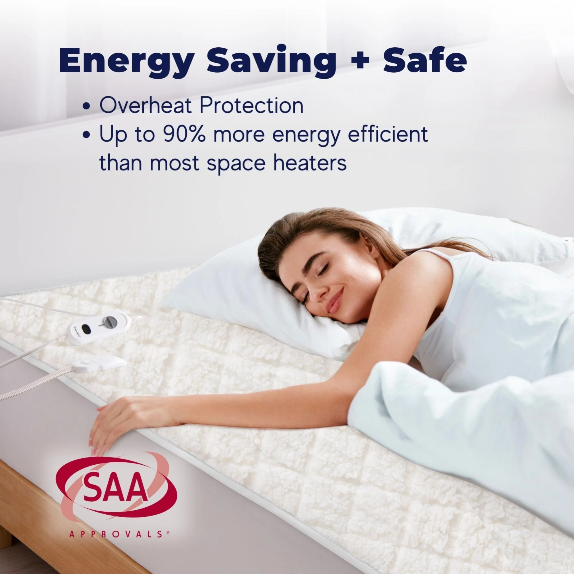 Dreamaker Pinsonic Quilted Sherpa Fleece Electric Blanket [Queen] - Image 6