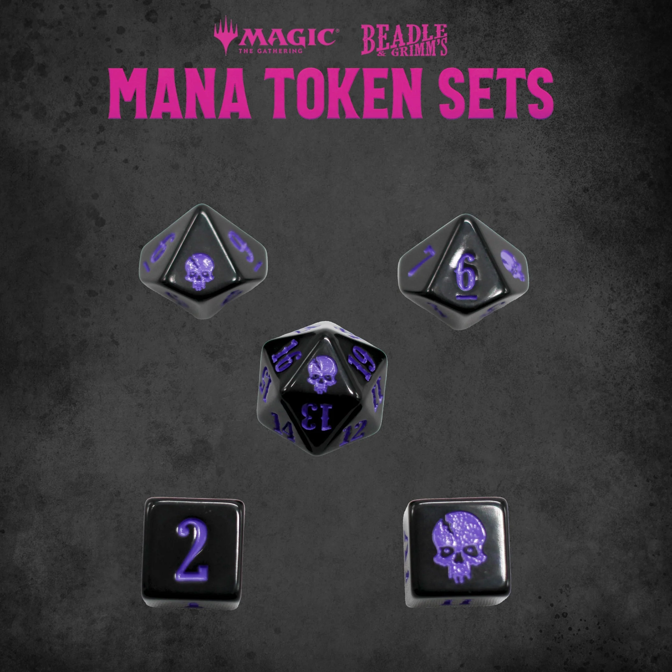 Dungeons & Dragons Beadle & Grimm's MTG Black Mana Token Set - Image 3