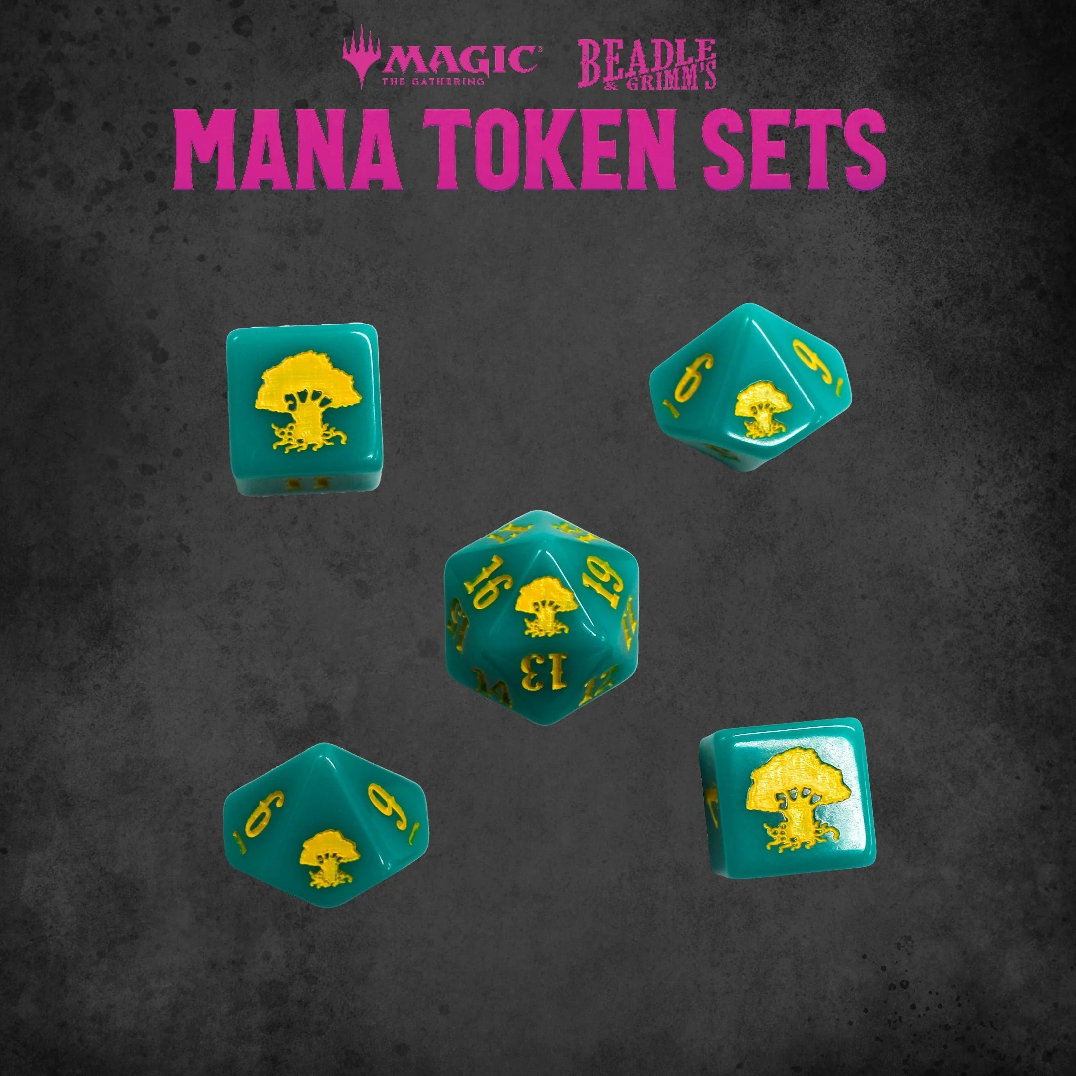 Dungeons & Dragons Beadle & Grimm's MTG Green Mana Token Set - Image 3