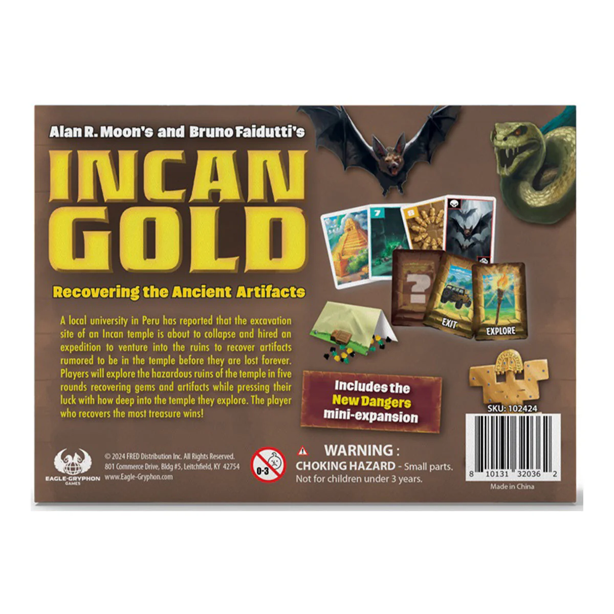 Eagle Gryphon Games Incan Gold 2024 Edition (Inc New Dangers Expansion) - Image 2
