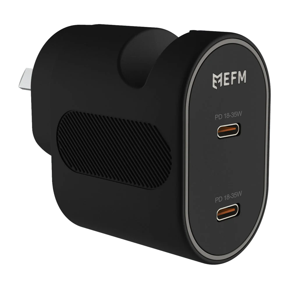 EFM 35W Dual Port Wall Charger (Black)
