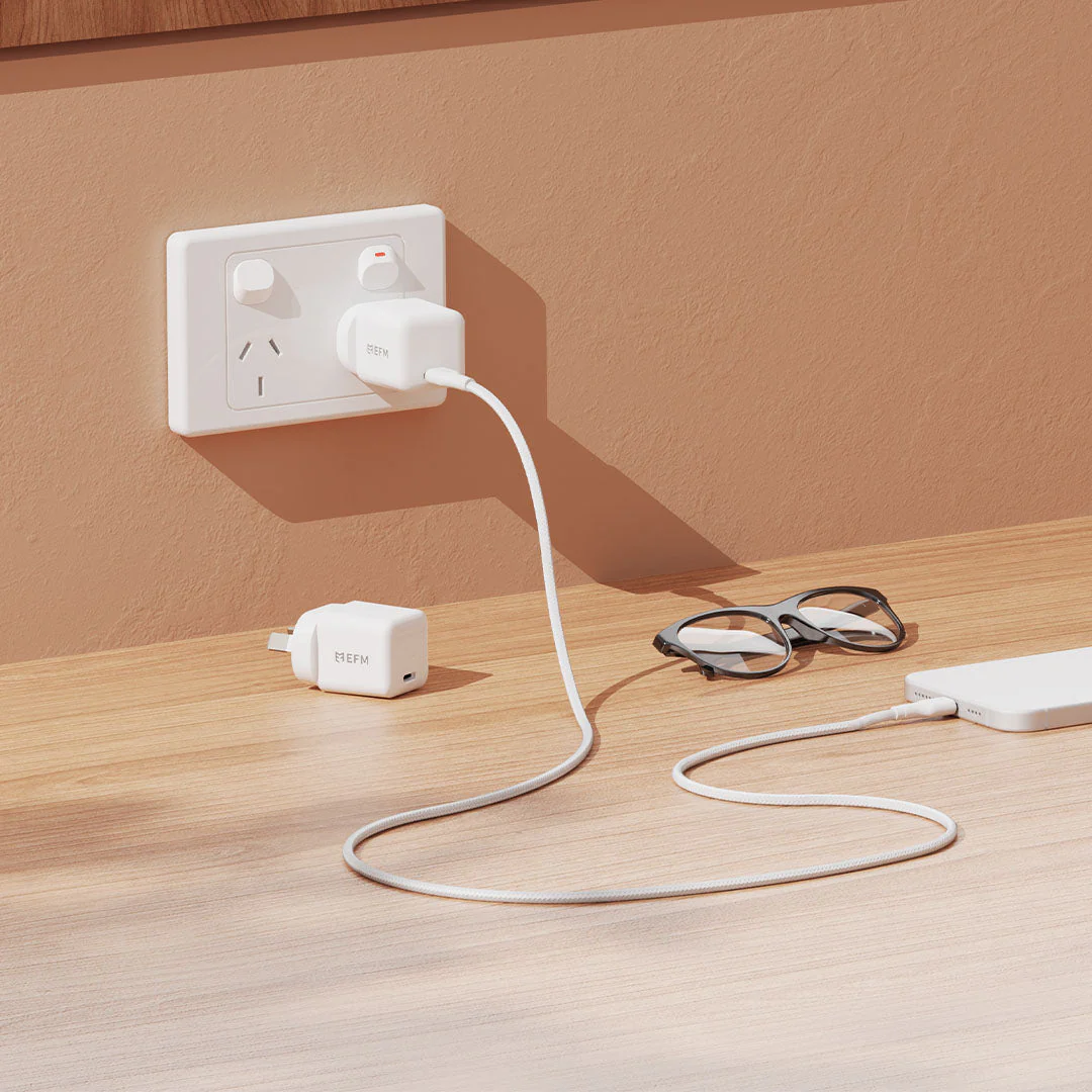 EFM ECO 20W GaN Wall Charger Twin Pack (White) - Image 3