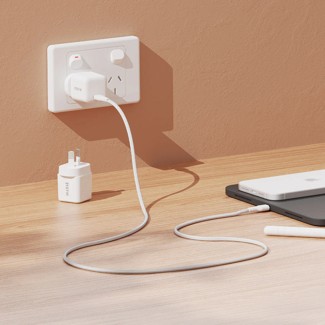 EFM ECO 30W GaN Wall Charger Twin Pack (White) - Image 3