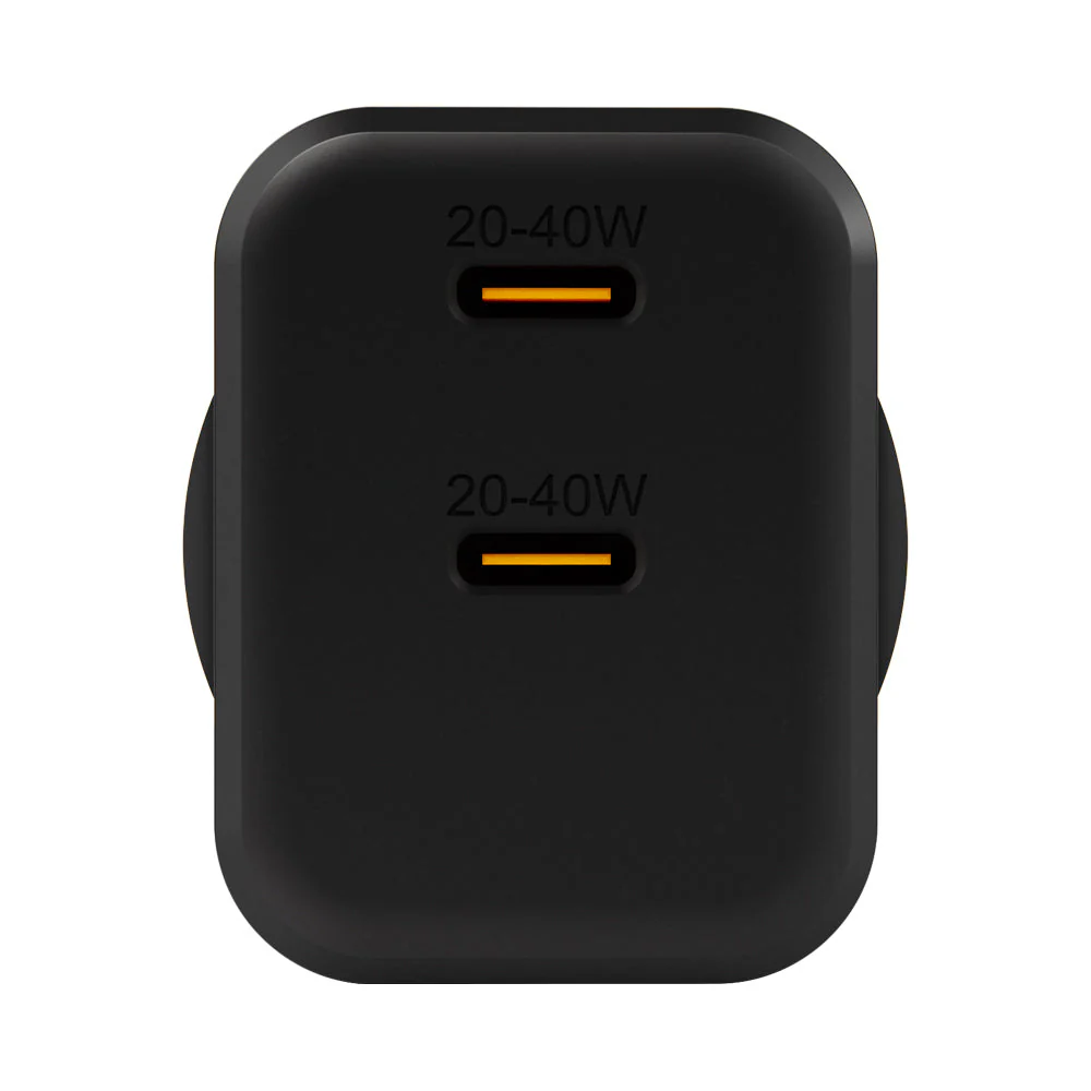 EFM ECO 40W Dual Port Wall Charger with GaN, Power Delivery and PPS (Black) - Image 3