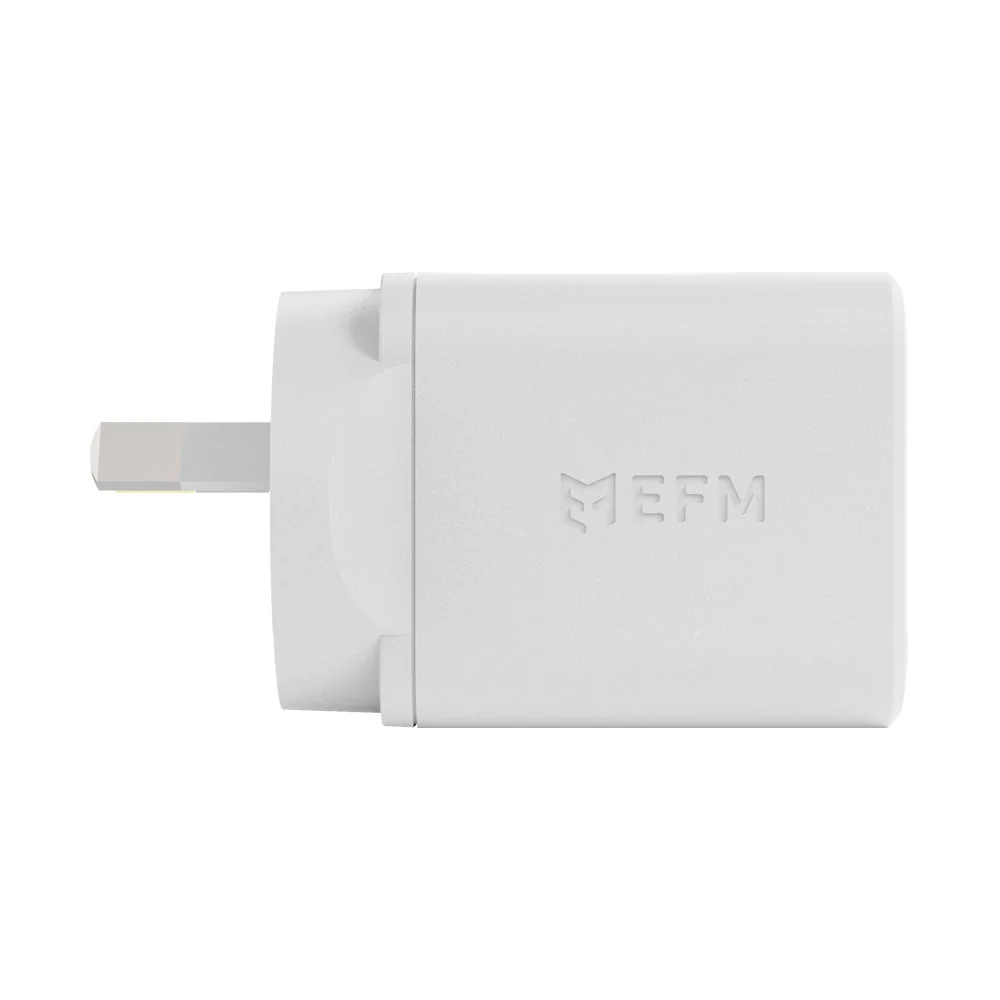 EFM ECO 40W Dual Port Wall Charger with GaN, Power Delivery and PPS (White) - Image 2
