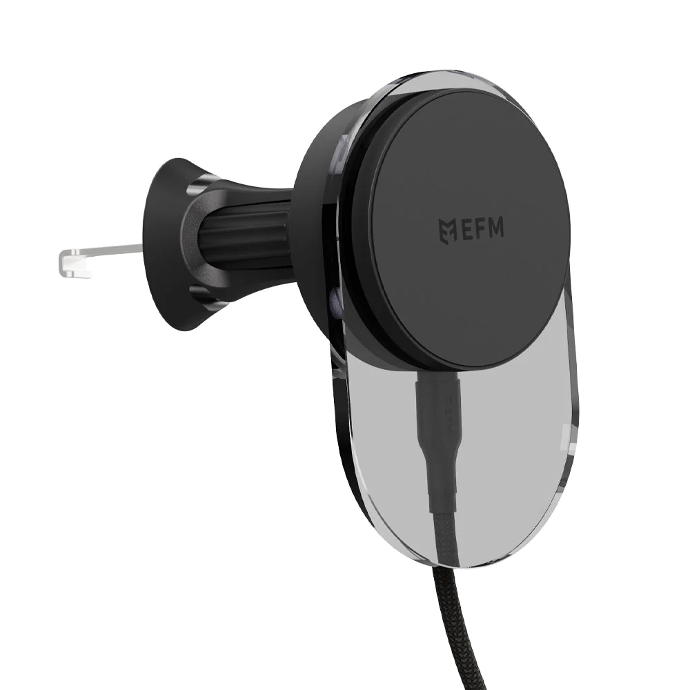 EFM Qi2 Wireless Car Charger with 20W Power Supply and 1M Cable (Black)