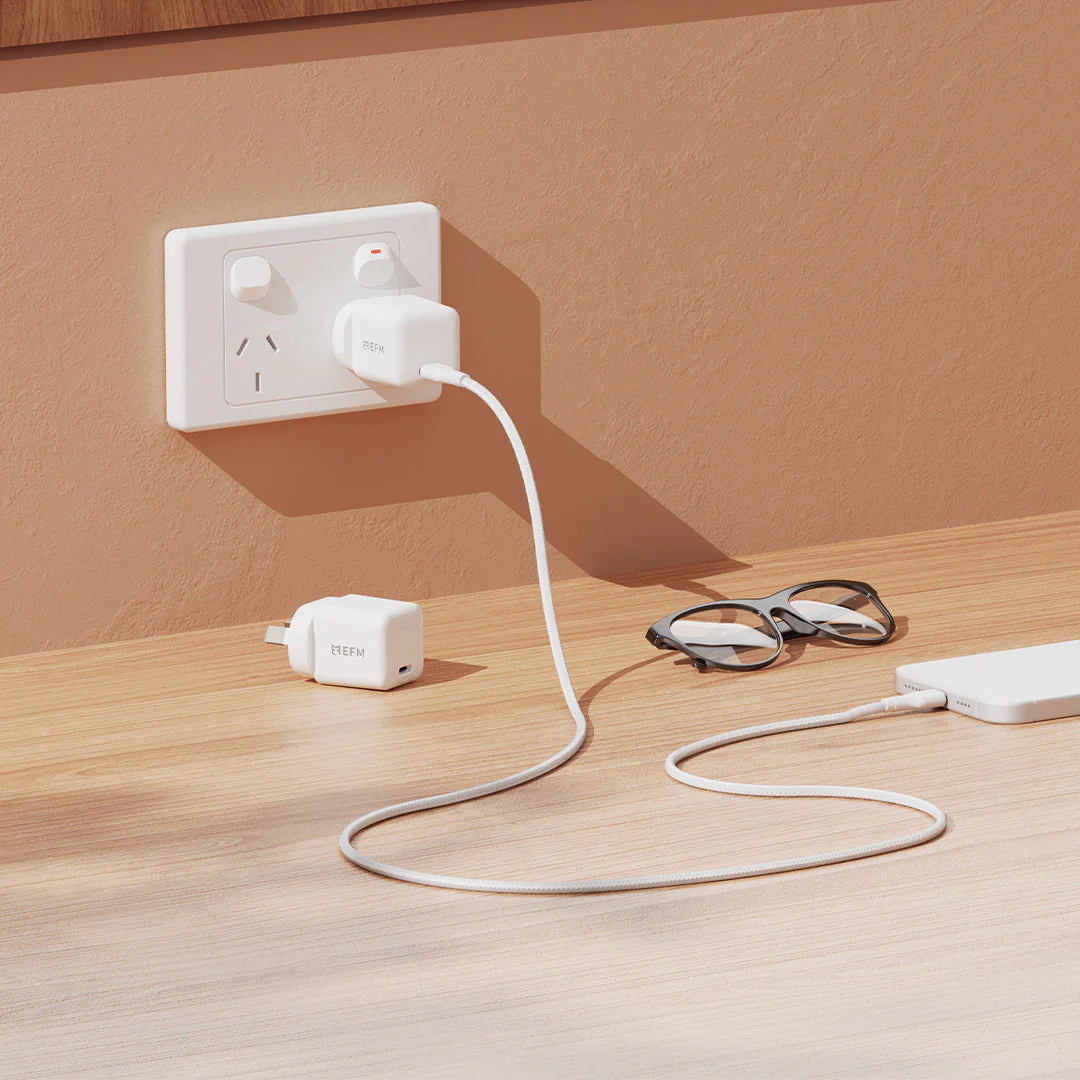 EFM USB-C Braided Cable Twin Pack with 60W Power Throughput 1M (White) - Image 4