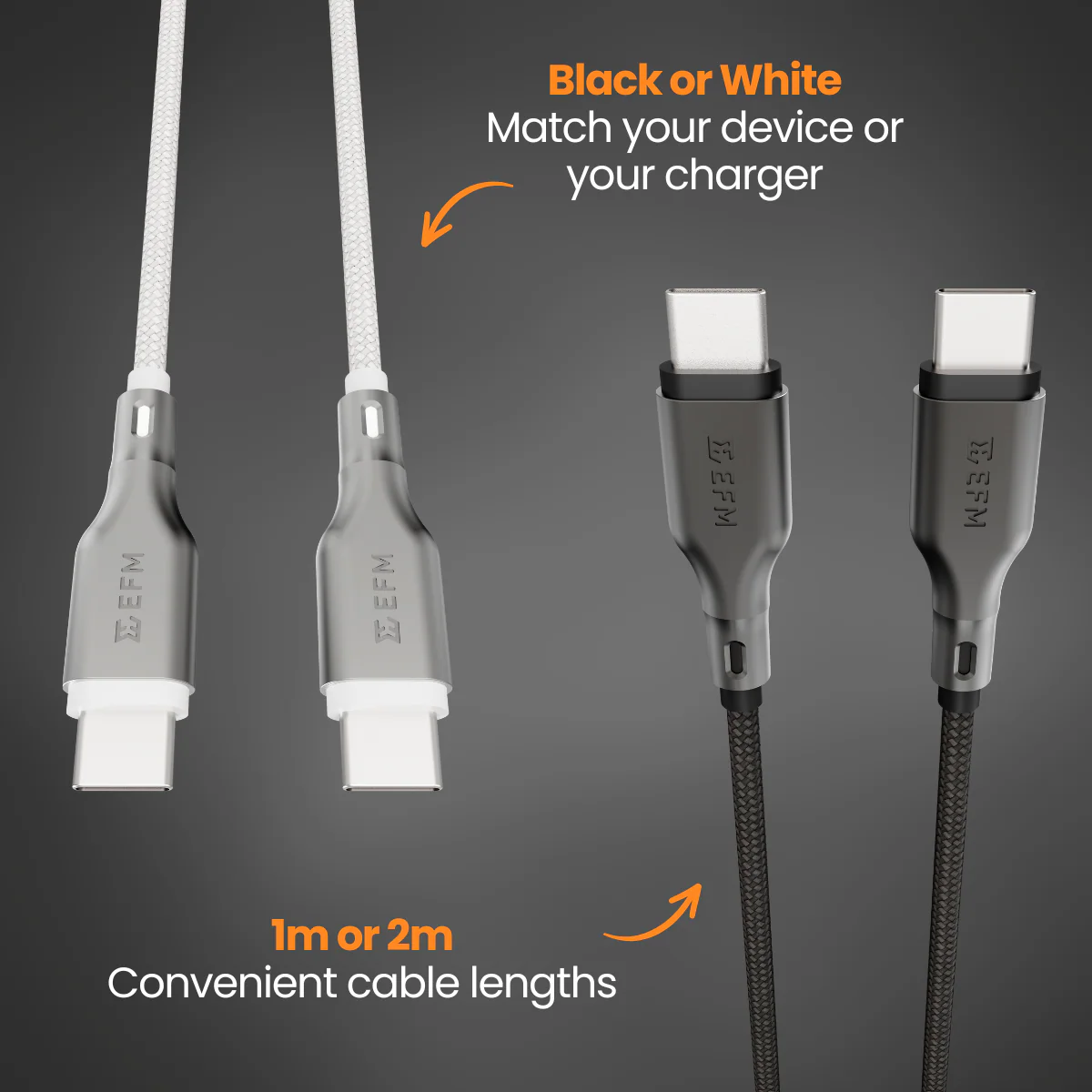EFM USB-C to USB-C Essential Power 1M Cable (Black) - Image 4