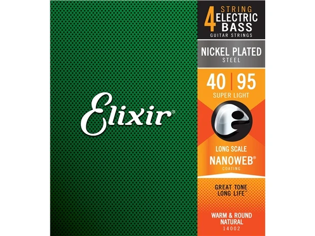Elixir #14002 Bass Strings Nanoweb Nickel Plated Steel 40-95 Super Light - Image 2