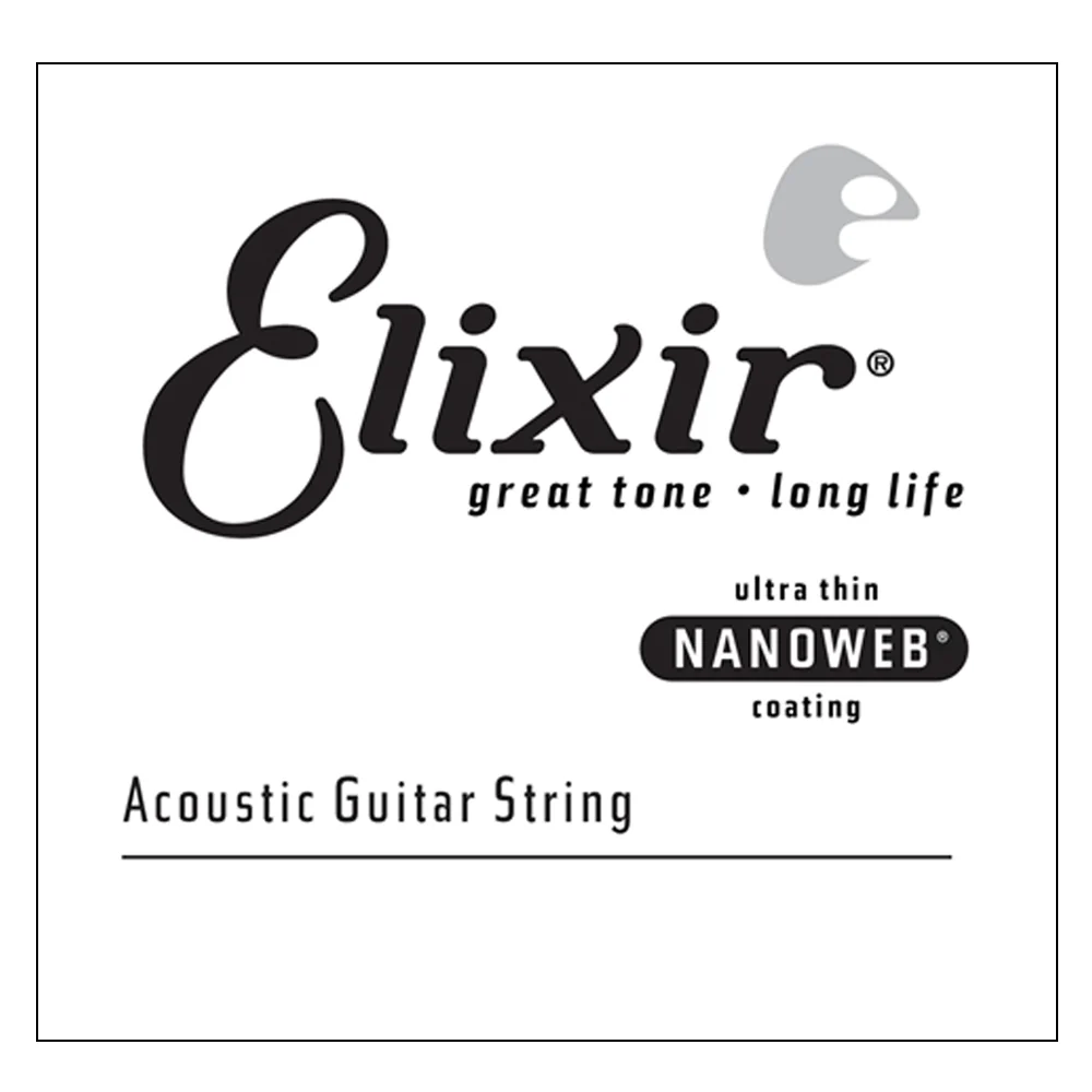 Elixir #15153 Acoustic Nanoweb Guitar 0.053 Single String 80/20 Bronze - Image 2