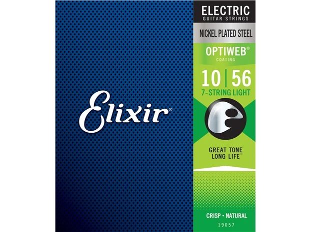 Elixir #19057 Electric Guitar 7 Strings Optiweb Steel 10-56 Light