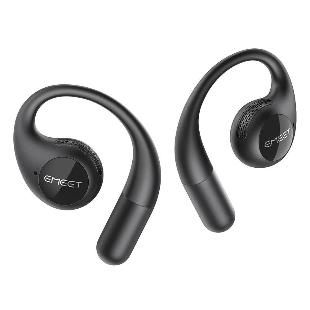 EMeet AirFlow Wireless Open-Ear Bluetooth Wireless Earbuds Rechargeable Black - Image 3
