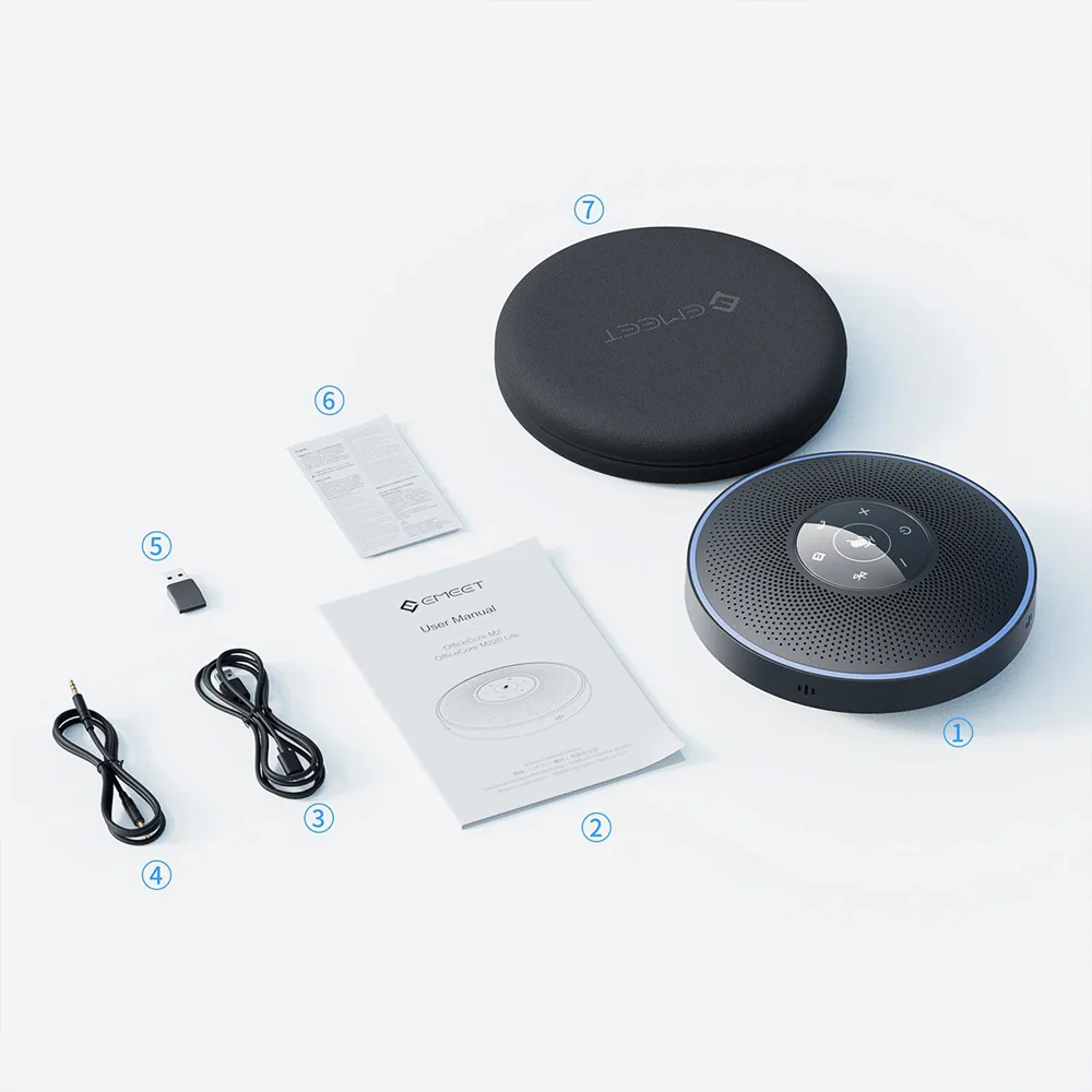 EMEET OfficeCore M2 Classic USB/Bluetooth 360 Degree Portable Speakerphone - Image 3