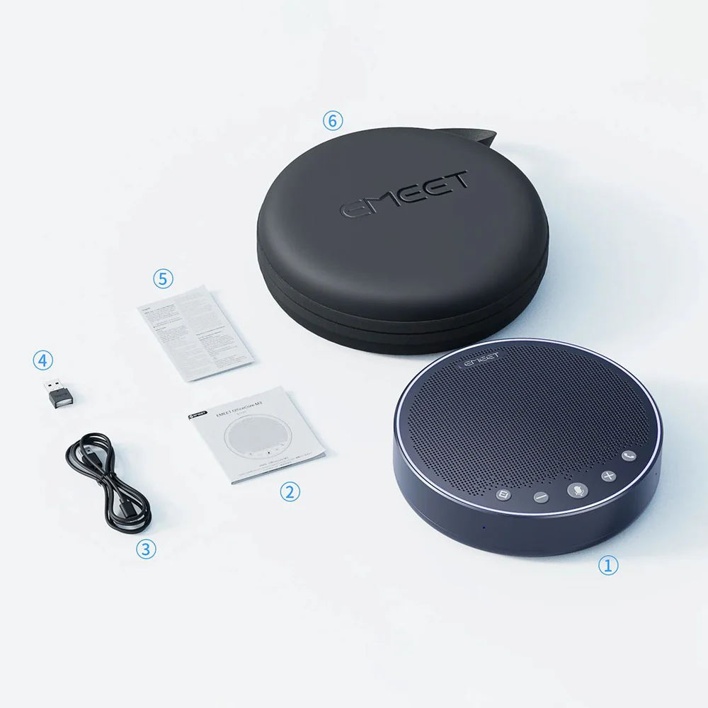 EMEET OfficeCore M3 Zoom-Certified Portable Speakerphone w/ 20-Hour Play Time - Image 3