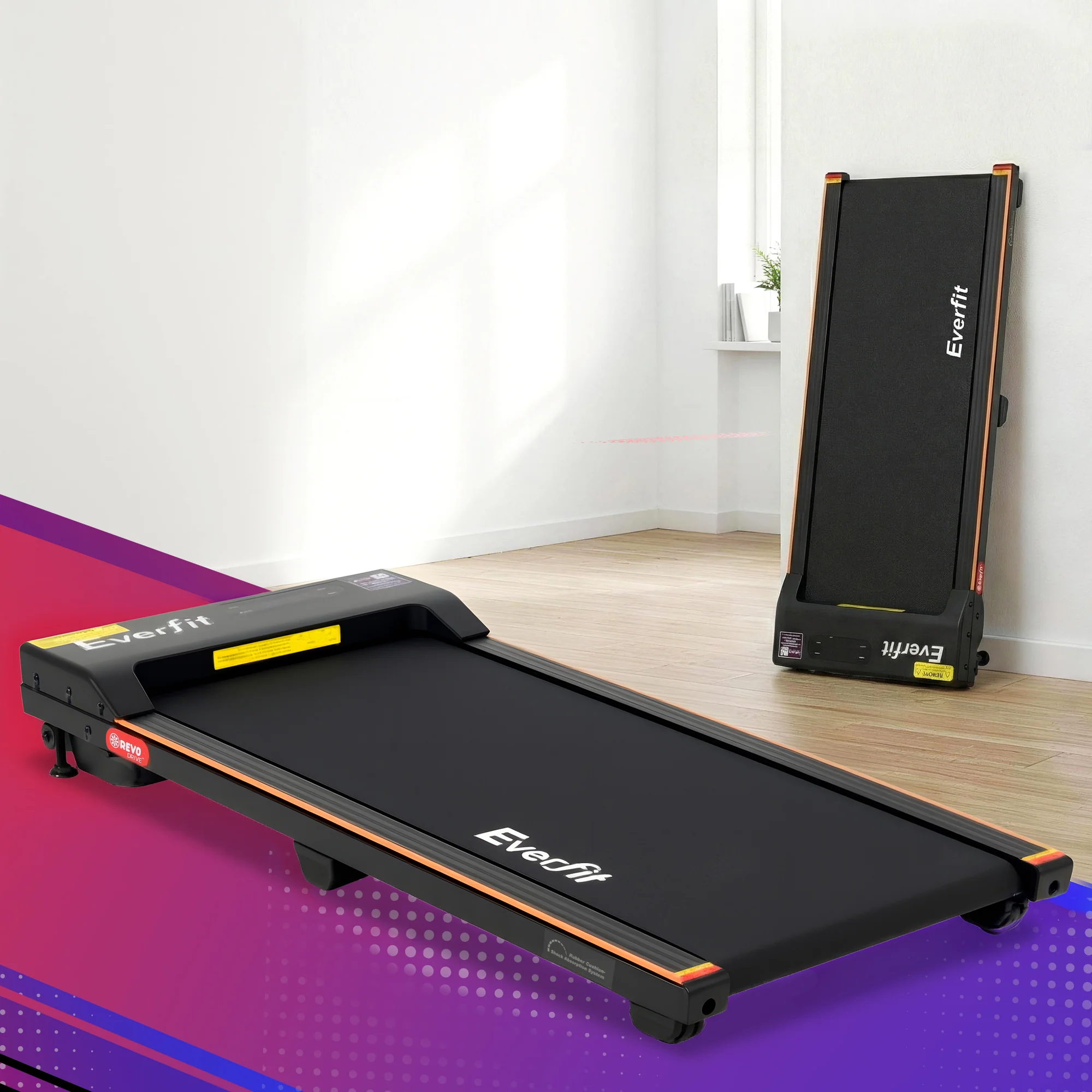 Everfit 3 in 1 Walking Pad Treadmill 12% Incline Under Desk Treadmills for Home Gym With 38cm Wide Belt - Image 2